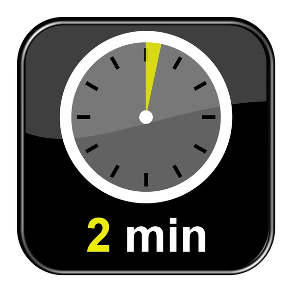 Stopwatch knop 2 minuten — Stockfoto