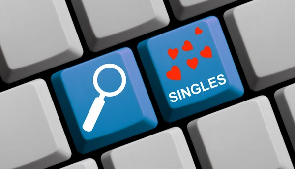 Suche nach Singles online — Stockfoto