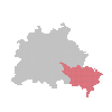 Pixel Map Berlin - Treptow-Koepenick clipart