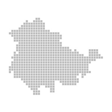 Konu ile ilgili federal devlet Thueringen piksel Haritası