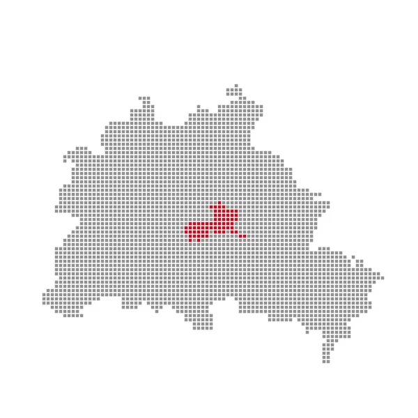 Pixel mapa Berlín - Friedrichshain-Kreuzberg — Stock fotografie