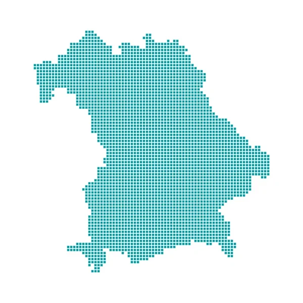 Piksel harita Bavyera - mavi — Stok fotoğraf