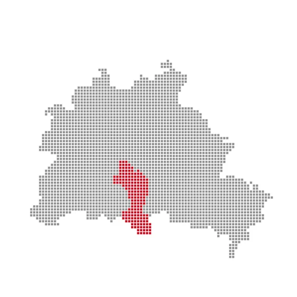 Pixel mapa Berlín - Tempelhof-Schoeneberg — Stock fotografie