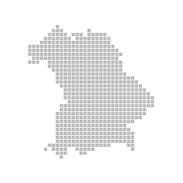 Pixel mapa de germane estado federal Baviera — Fotografia de Stock