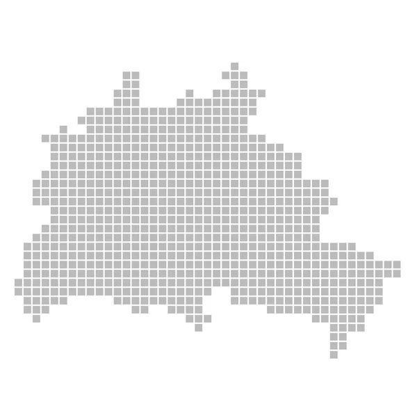 Konu ile ilgili federal devlet Berlin Haritası piksel — Stok fotoğraf