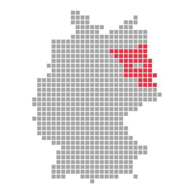 Piksel harita Almanya - Federal Devlet Brandenburg