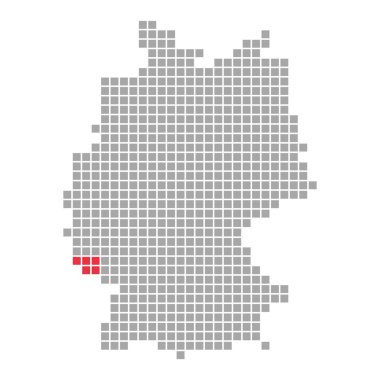 Piksel harita Almanya - Federal Devlet Saarland