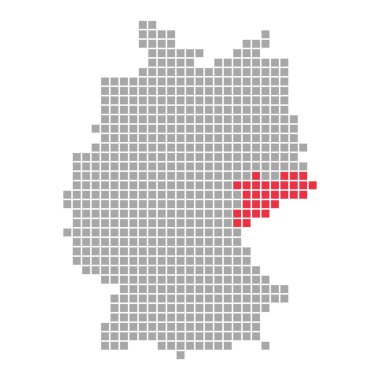 Piksel harita Almanya - Federal Devlet Saksonya