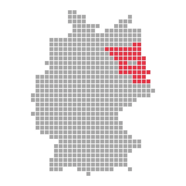 Pikseli mapę Niemcy - kraj związkowy Brandenburgia — Zdjęcie stockowe