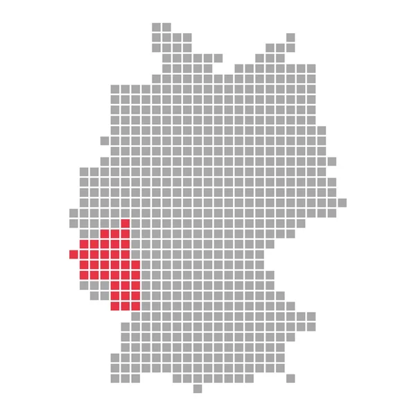 Pixelkarte deutschland - bundesland rheinland-pfalz — Stockfoto