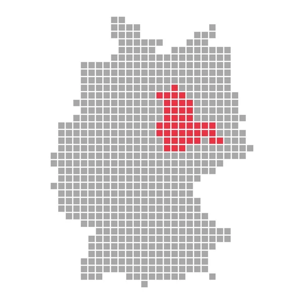 Carte Pixel Allemagne - Etat fédéral Sachsen-Anhalt — Photo