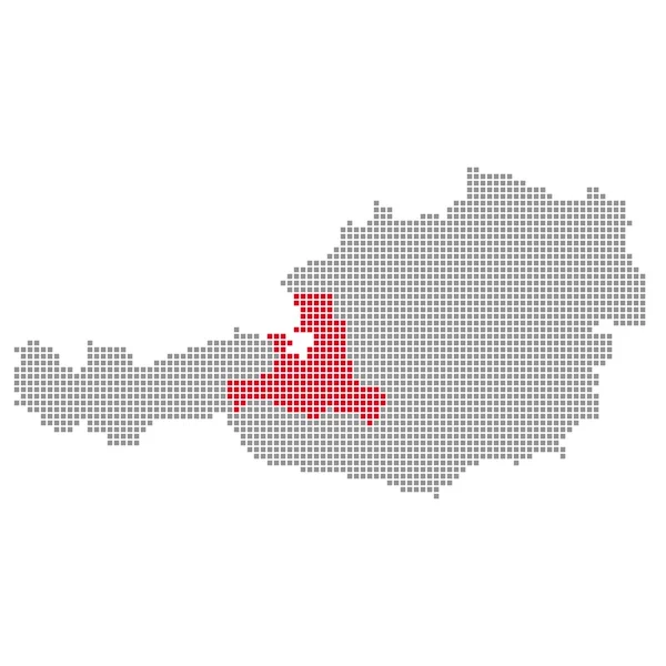 Austria mapa - Distrito Salzburgo — Foto de Stock