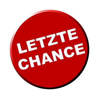 Yuvarlak düğmesini son şans Almanca