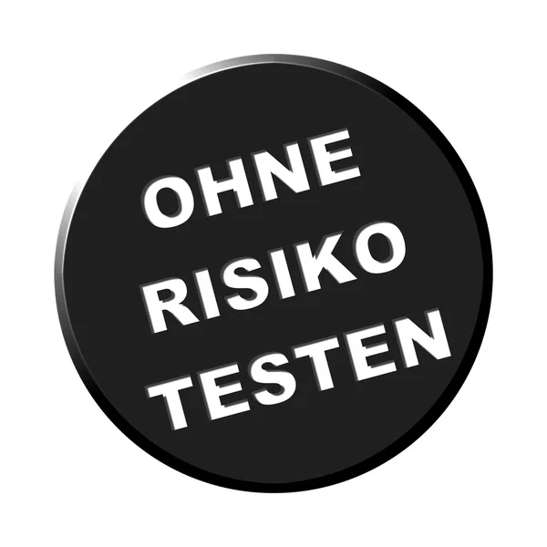 Tasto rotondo Test senza rischio tedesco — Foto Stock