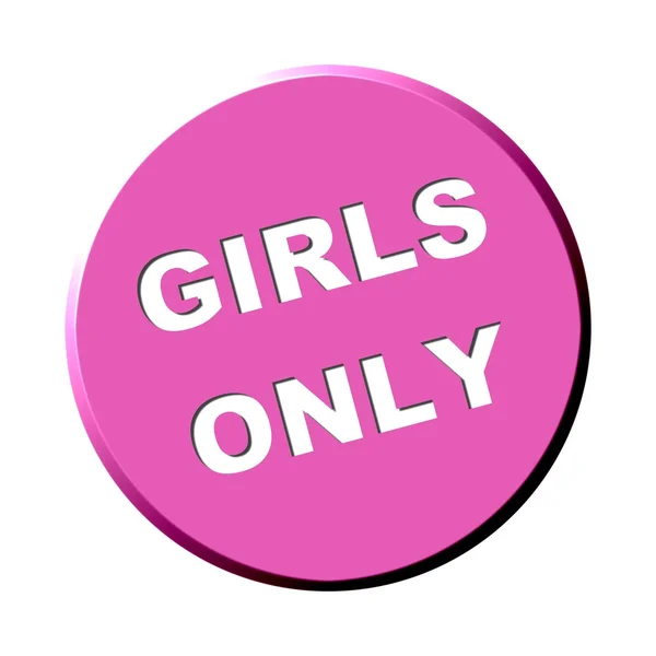 Botón redondo solo niñas — Foto de Stock