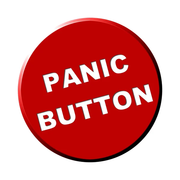 Botão redondo Botão de pânico — Fotografia de Stock
