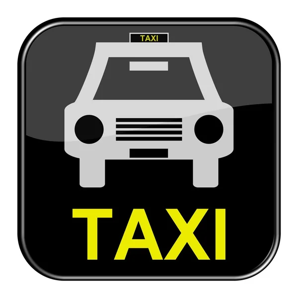 Bouton noir montrant Taxi — Photo