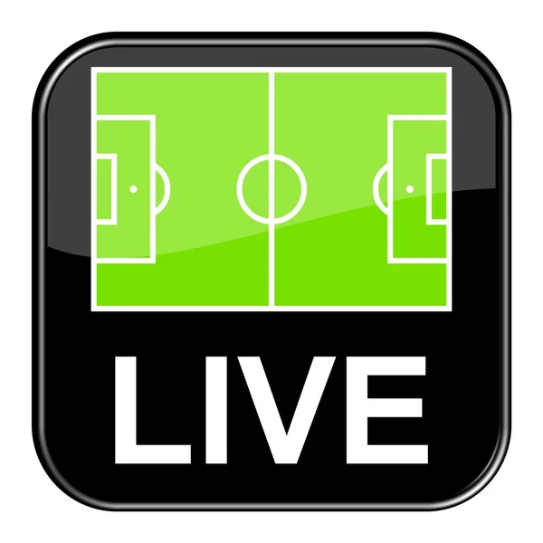 Shiny black Button Football live — Stock Photo, Image