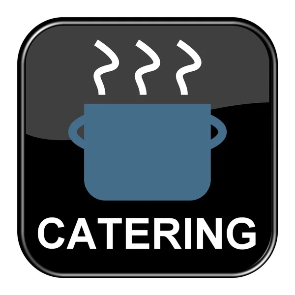 Botão preto de Catering — Fotografia de Stock