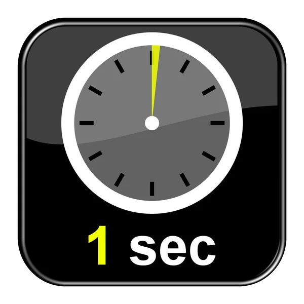 Χρονόμετρο κουμπί 1 δευτερόλεπτο — Φωτογραφία Αρχείου