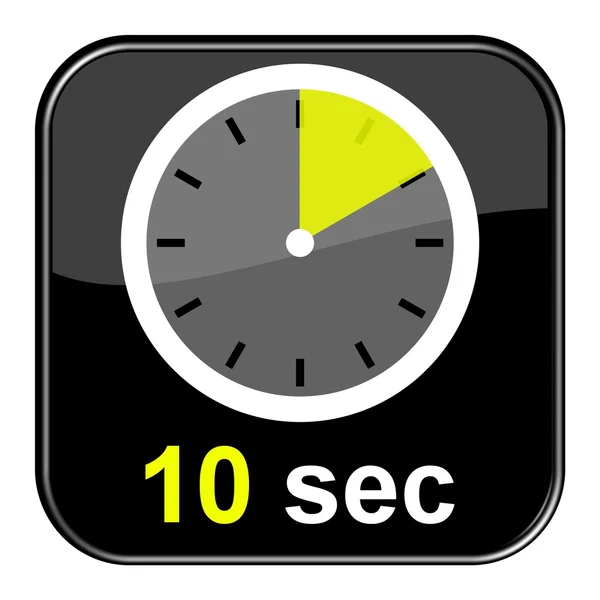 Stopwatch knop 10 seconden — Stockfoto