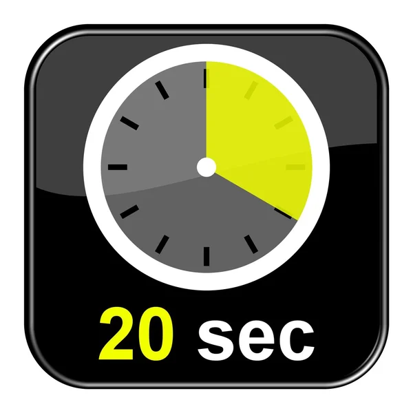 Stopwatch knop 20 seconden — Stockfoto