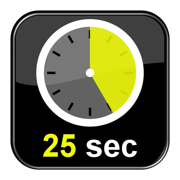 Stopwatch knop 25 seconden — Stockfoto