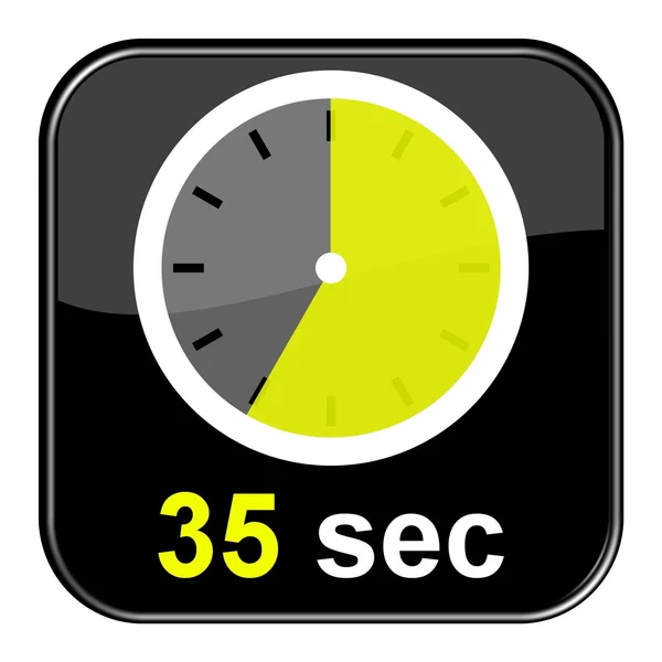 Κουμπί 35 δευτερόλεπτα χρονόμετρο — Φωτογραφία Αρχείου
