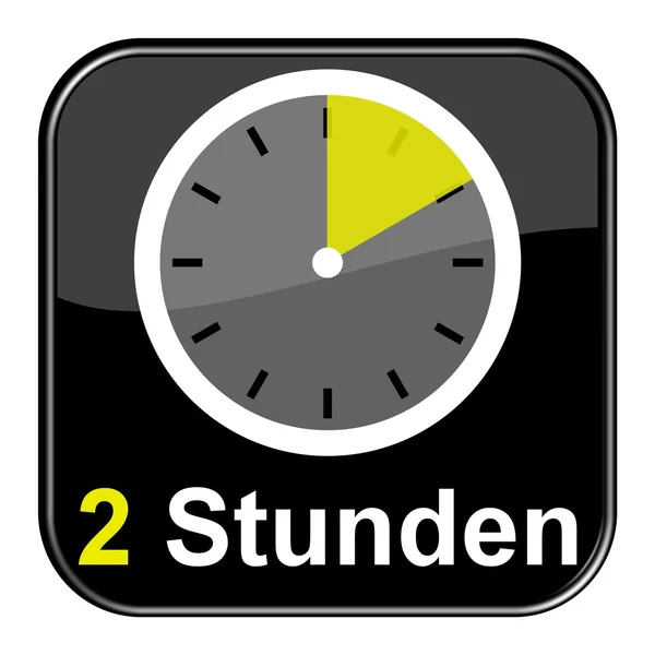 Clock - 2 hours german — Stock Photo, Image