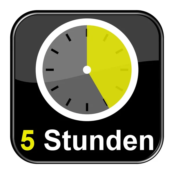 Reloj - 5 horas alemán —  Fotos de Stock