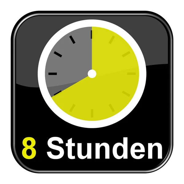 時計 - 8 時間ドイツ語 — ストック写真