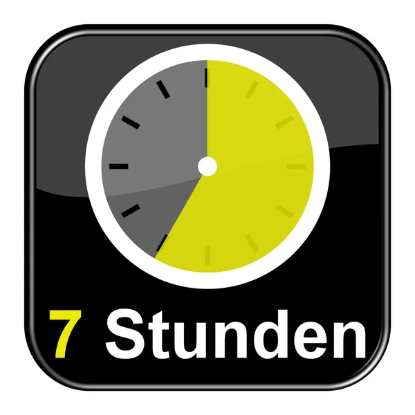 Clock - 7 hours german — Stock Photo, Image