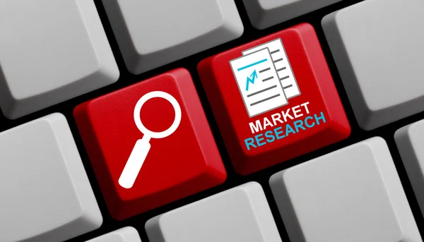 Search for Market Research online — Stock Photo, Image