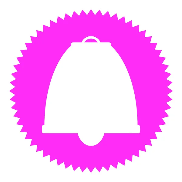 Pulsante rotondo rosa icona campanello di allarme — Foto Stock