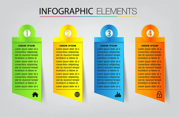 Moderne Textbox Vorlage Banner Infografik — Stockvektor