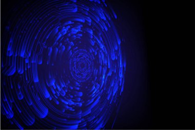 Mavi göz siber devre gelecekteki teknoloji konsepti