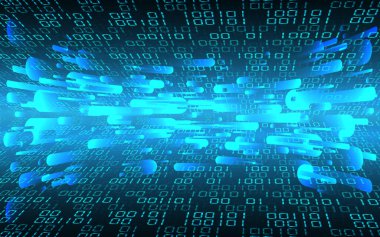 Mavi siber devre gelecekteki teknoloji konsepti