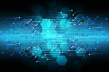 Mavi siber devre gelecekteki teknoloji konsepti