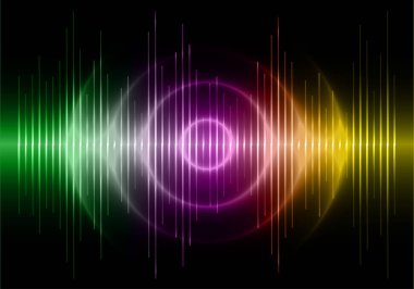 Ses dalgaları dalgalanan koyu mavi ışık