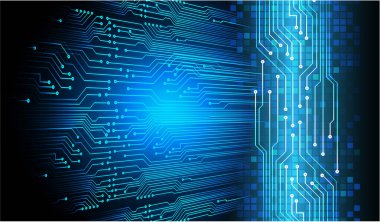 Mavi siber devre gelecekteki teknoloji konsepti