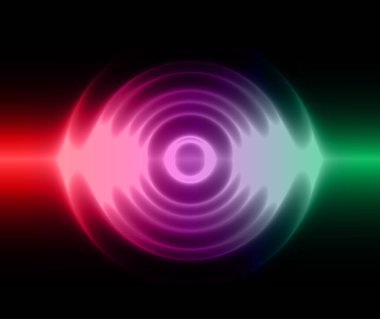 Ses dalgaları dalgalanan koyu mavi ışık