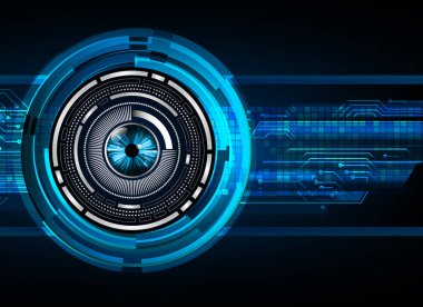 göz siber devre gelecekteki teknoloji konsepti