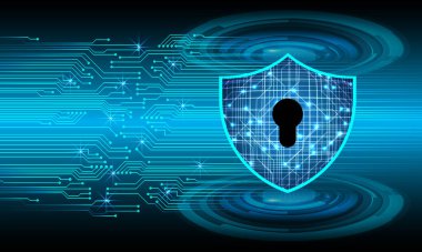 Sayısal arkaplan ve siber güvenlik konusunda kapatılmış asma kilit