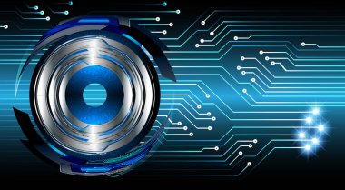 göz siber devre gelecekteki teknoloji konsepti