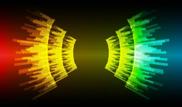 Ljudvågor Svängande Mörkblått Ljus — Stock vektor
