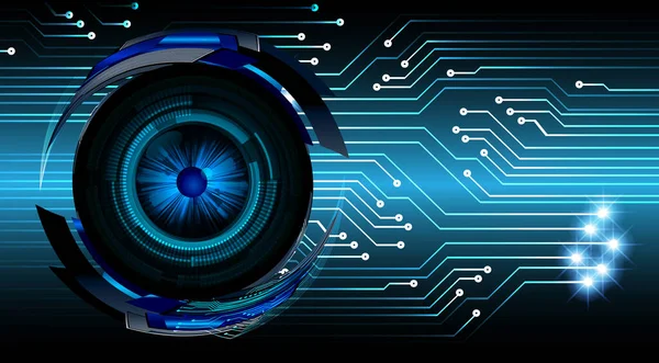 Mavi göz siber devre gelecekteki teknoloji konsepti