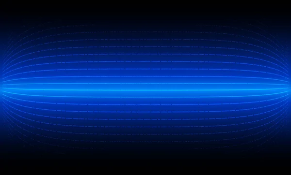 Abstrakter Blauer Hintergrund Mit Leuchtenden Linien Und Punkten — Stockvektor