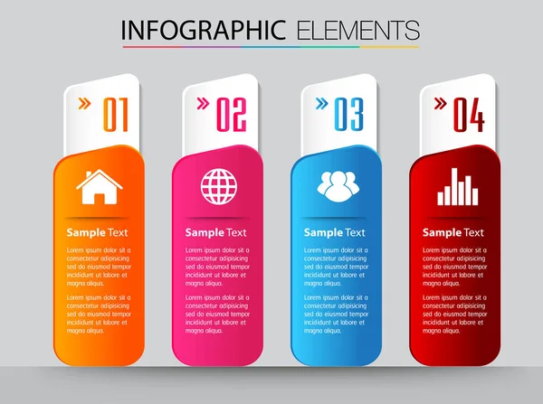 Moderne Textbox Vorlage Banner Infografik — Stockvektor