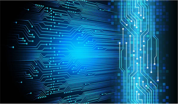 Fondo Concepto Tecnología Futura Circuito Cibernético Azul — Archivo Imágenes Vectoriales