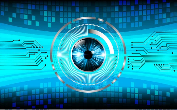 Mavi göz siber devre gelecekteki teknoloji konsepti